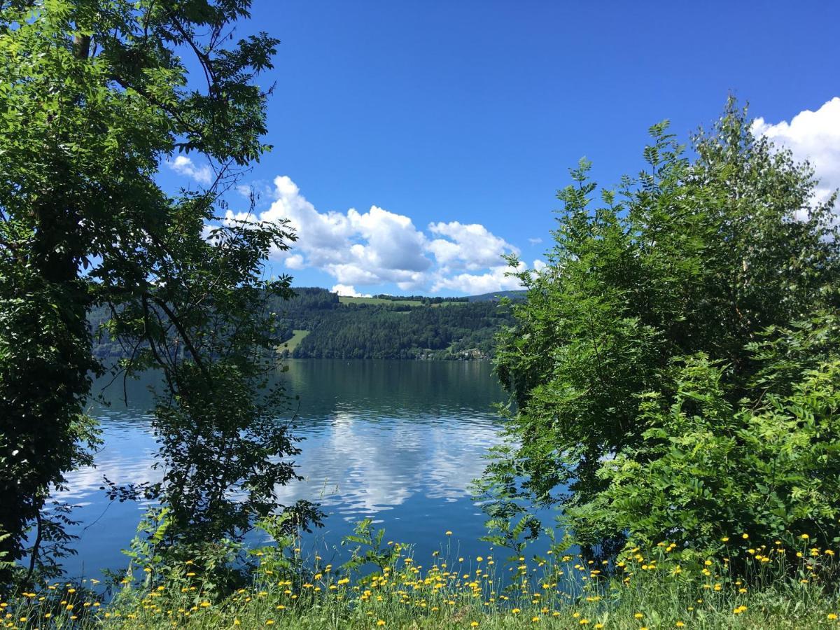 Appartement Zirbenduft Ferienhaus Fuenf Sinne Döbriach Exteriér fotografie